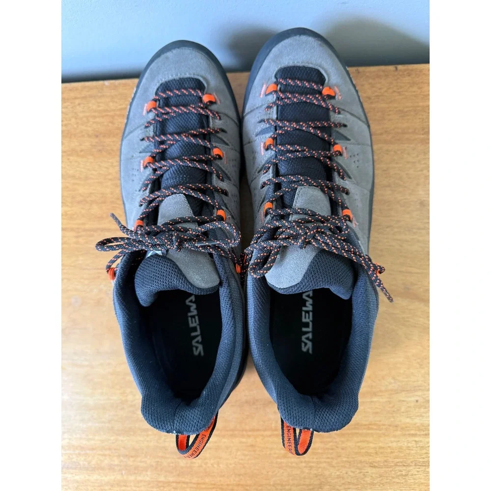 Salewa Men's Alp Trainer 2 GTX Leather Hiking Shoe 13 Bungee Cord Gray Black